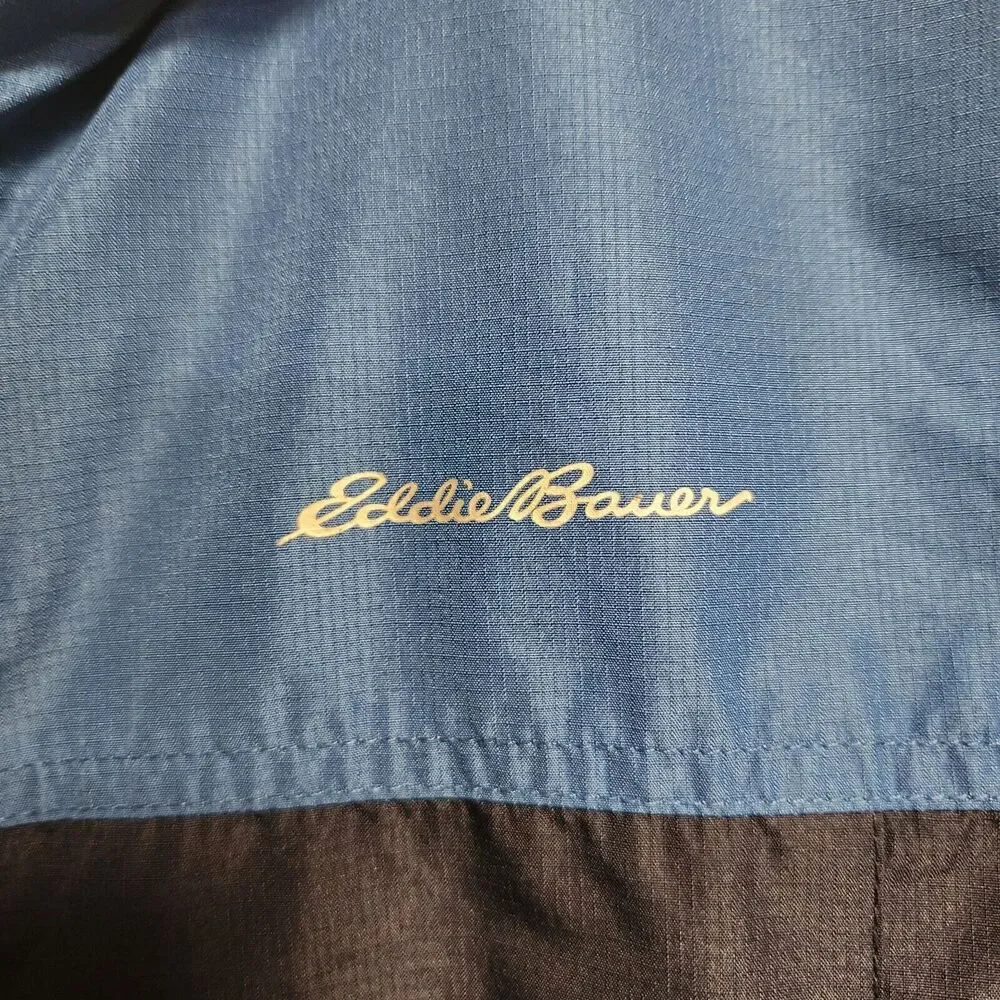 Eddie Bauer Blue & Green Rain Jacket Unisex Kids Size Medium 10/12